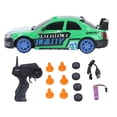 thumbnail image 1 of RC Race Car 1/24 Green Safe Strong ABS Powerful Motor 10Mph Easy Drifting RC Drifting Car with Barricade for Kids Adults, 1 of 4