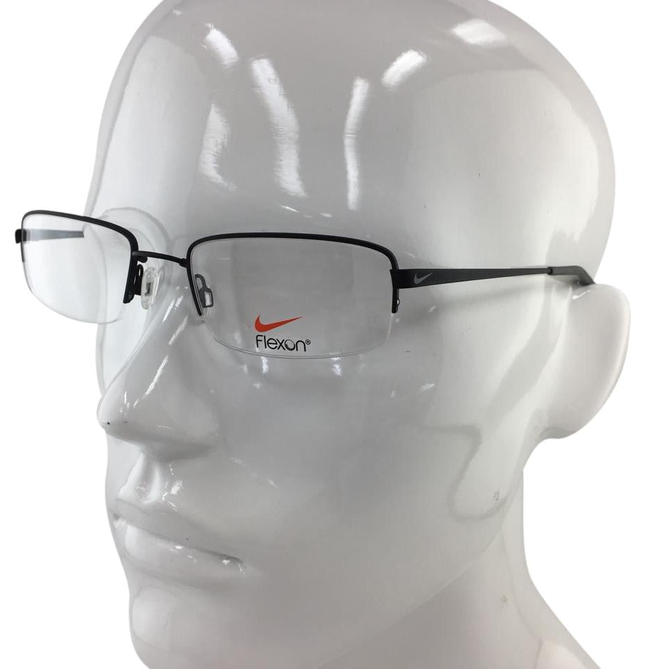 Nike 4192 007 Black Grey Semi Rimless Eyeglasses 53mm