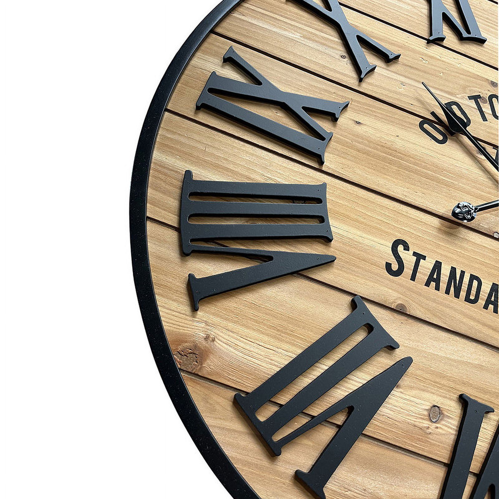Sirena Wood Round Farmhouse Style Wall Clock