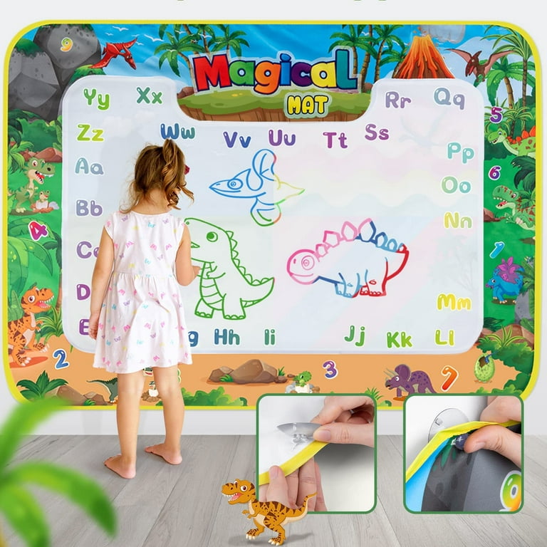 Dinosaur Learning Toy: Water Doodle Mat For Kids Ages 3 8 - Temu