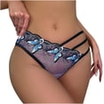 thumbnail image 2 of HOMBOM Lace Cheeky Panties for Women Blue Sexy Breathable Breathable Underwear for Women L, 2 of 9