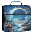 thumbnail image 5 of FORMRS Zipper Binder with Shoulder Strap 2-inch Ring 500 Sheet Capacity File Bag, Floral Moon, 5 of 5