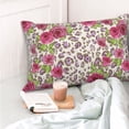 thumbnail image 4 of Cauagu Rose Mix Leopard 4 Print Pillow Covers with Envelope Closure,1PC Pillow Cases Decorative Pillow Case for Bed & Couch, Pillows Not Included-20"x30", 4 of 6