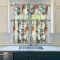thumbnail image 3 of Kitchen Curtains and Valance Set 36 Inch Tier Pioneer Colorful Floral 3 Pieces Set Dining Room Small Curtain Drapes Cafe Curtains Valance for Home Decor Rod Pocket, 3 of 6