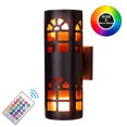 thumbnail image 1 of Lámpara De Jardín De 20W Con Cabezales Dobles Ip65, Lámparas De Pared Led Impermeables, Lámpara De Pared Para Exteriores, Rgb Y Blanco Cálido Monstrate HA024452-08, 1 of 6