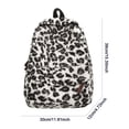 thumbnail image 2 of HUISZJ Leopard Print Laptop Backpack, Retro Casual Backpack, Fuzzy Aesthetic Backpack for Work Travel Outdoor (White), 2 of 10