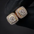 thumbnail image 5 of Moissanite 2 Ct Round Cut White Men's Cluster Stud Earrings 14K Yellow Gold Plated, 5 of 5