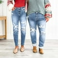 thumbnail image 3 of Wyzesi Wide Leg Jeans Women Plus Size 3X Ladies' Distressed Ripped Casual Streetwear Hop Straight Leg Mid Rise Jeans, 3 of 8