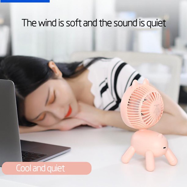 Nuevo ventilador para cachorros, Mini ventilador de escritorio de dibujos animados, ventilador con carga USB, ventilador con cabeza de merluza Wmkox8yii FSASFJB720