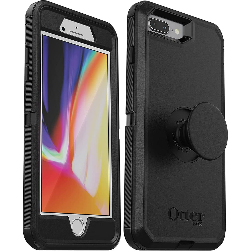 OtterBox + Pop Defender Series Case for iPhone SE (2020), 8, 7, Black