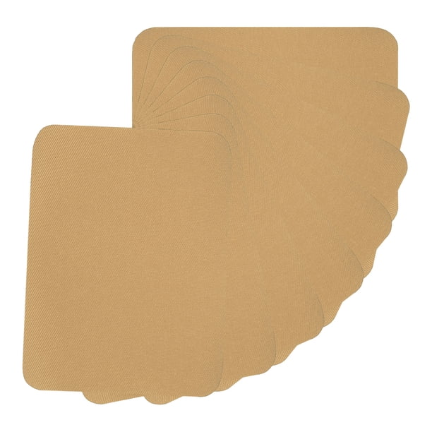Parches de tela termoadhesivos Uxcell, kit de parches de reparación para ropa y pantalones color beige