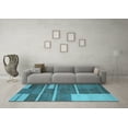 thumbnail image 3 of Ahgly Company Indoor Rectangle Abstract Light Blue Contemporary Area Rugs, 2' x 5', 3 of 4
