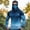 Blue, variant on Sun Shirts for Men Summer Print Quick Dry Sun Protection Athletic Shirts with Face Mask Long Sleeve UPF 50+ Hooded Cover Up Casual Lightweight Hiking Fishing Shirts