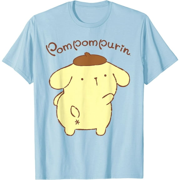 Pompompurin Logo Cute DTG Print Unisex T-Shirt