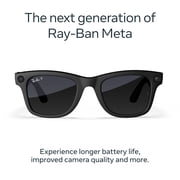 Ray-Ban Meta (Gen 2), Wayfarer, Matte Black, Polarized Gradient Graphite Lenses | Smart AI Glasses