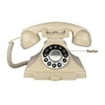 thumbnail image 5 of Corded Vintage Telephone, Retro Landline Phones for Home, Single Line Old Fashioned House Telephone with Loud Ringer for Seniors, Classic Antique Desk Phones for Office/Hotel/School (Ivory), 5 of 5