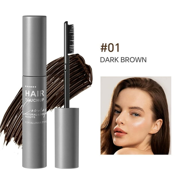 Fiudx Tinte Natural En Barra para Cabello, Cobertura Duradera de Castaño Oscuro, Corrector Resistente Al Agua para Canas, Fórmula Suave para El Cuidado Del Cabello, Solución Reparadora Lista para Lle