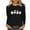 #2-Black, variant on Christmas Tops for Ladies,Womens T-Shirt Xmas Print 3/4 Sleeve Casual Tops Gift