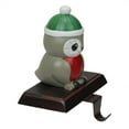 thumbnail image 2 of 6" Red and Green Perched Owl Christmas Stocking Holder, 2 of 3