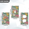 thumbnail image 7 of Yayeee Duplex Wall Plate 1-Gang 4.5"x2.7" Home Receptacle Light Switch Decorative Outlet Cover, Floral Pattern, 7 of 7