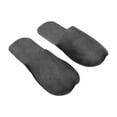 thumbnail image 2 of Unique Bargains 1 Pair Disposable Slippers Foldable Non-woven Hotel Slippers Deep Gray, 2 of 5