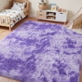 thumbnail image 3 of Nefoso Shag Area Rug, 4ft x 6ft Soft Fluffy Tie-Dye Area Rugs for Living Room Bedroom Decor Carpet, Purple, 3 of 13