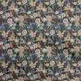 thumbnail image 1 of oneOone Cotton Poplin Light Brown Fabric Asian Floral Craft Projects Decor Fabric Printed By The Yard 56 Inch Wide, 1 of 4