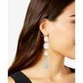 thumbnail image 3 of Thalia Sodi Gold-Tone Imitation Pearl & Crystal, Heart Cross Tassel Drop Earrings – 2 Pack, 3 of 3