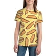 thumbnail image 3 of Wukai Hot Dogs Youth Unisex Short Sleeve T-Shirt for Boys, Girls, Teens, and Kids-X-Small, 3 of 7