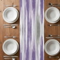 thumbnail image 6 of Purple Gray Table Runner - 70 Inch Long, Kitchen Dining Table Runner Dresser Scarves, Vintage Country Abstract Gradient Aesthetic Farmhouse Decor for Coffee Tables Wedding Party Banquet, 6 of 8