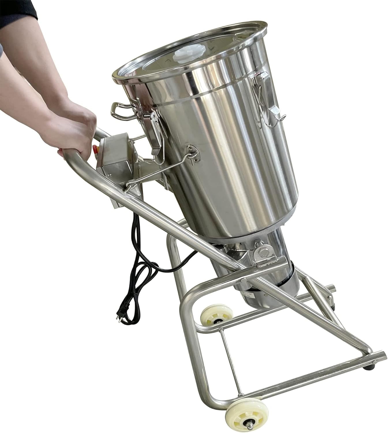 Commercial Meat Vegetable Chopper Electric Prep Food Processor Stainless Steel 32L