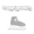 thumbnail image 1 of 1 Pair Sports Blade Guards Skate Guards Ice Skate Blade Protective Covers Adjustable Ice Skate, 1 of 7