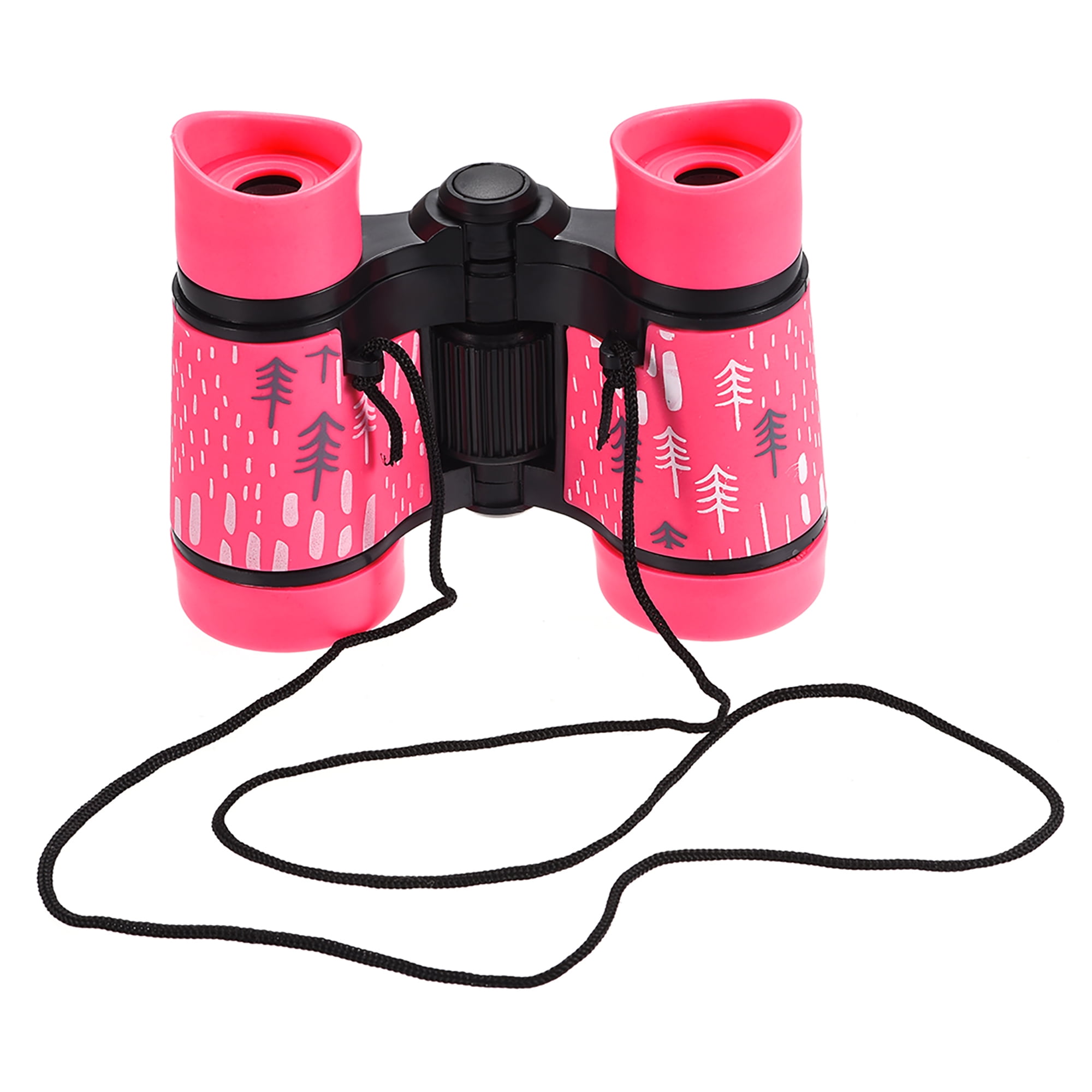 Toy Binoculars 4X30 Compact Folding Binoculars Shockproof Pink with