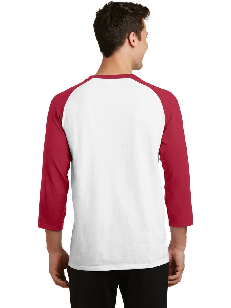 Port & Company Core Blend Poly Shirt, 3/4 Sleeve Raglan Tee-4XL