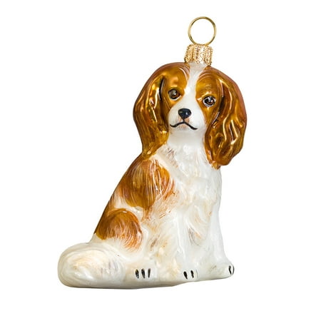 Blenheim Cavalier King Charles Spaniel Dog Polish Gl Christmas Ornament