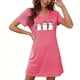 thumbnail image 2 of Camisón corto de talla grande para mujer, camisón de manga corta con estampado de pecho a la moda, camisón para mujer, 2 of 3