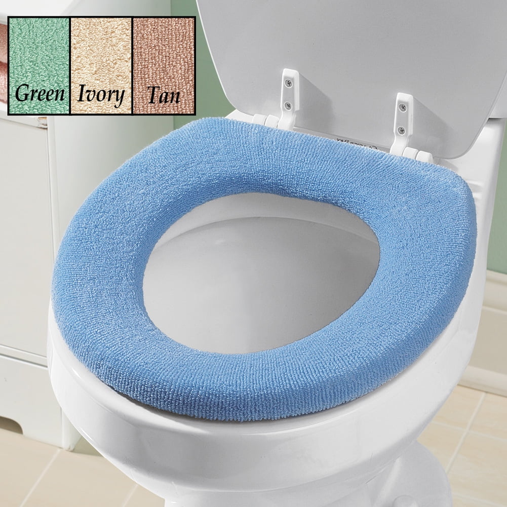 Soft N Comfy Cloth Toilet Seat Cover Washable Tan