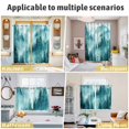 thumbnail image 5 of Teal Mountain Kitchen Curtains Window Panels, Misty Forest Nature Woodland Pine Tree Landscape Insulated Window Treatment Curtain, Grommet Curtains for Bedroom/Living Room/Bathroom, 2 Piece 52"Wx63"L, 5 of 8