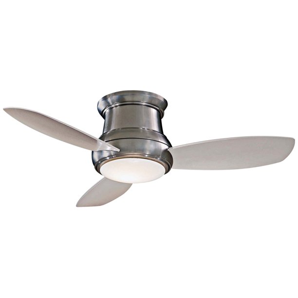 Minka Aire 44 Concept Ii Brushed Steel Flushmount Led Ceiling Fan Com Minka Aire 44 Concept Ii Brushed Steel, Flush Mount Led Ceiling Fan