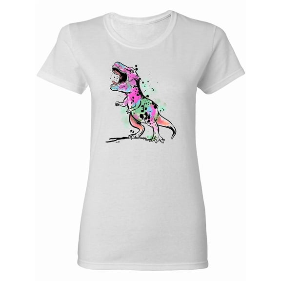 Inktastic Graffiti Paint Splatter T-rex Women's T-Shirt