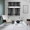 thumbnail image 4 of Grey Forest Kitchen Curtains Sets for Windows 36 Inch Length, Mysterious Primitive Forest Pine Tree Rod Pocket Window Treatments Tier Curtains and Valances Set for Bedroom/Bathroom, 4 of 8