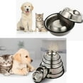 thumbnail image 3 of Stainless Steel Dog Bowl with Rubber Base for Food and Water, Pet Food Container, Perfect for Small to Medium Dogs or Cats (2 Pack), 3 of 8