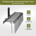 thumbnail image 6 of 72 Inch Pine Straw Rake, 30 Coil Spring Tines Durable Powder Coated Steel Tow Behind Landscape Rake with 3 Point Hitch Receiver Attachment Fit to Cat0 Cat 1 Tractors for Leaves Gras, 6 of 7