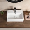 thumbnail image 4 of Wall Mounted Bathroom Sink,17.71"x 12.2" White Ceramic Rectangular Vessel Sink Above Counter White, 4 of 10