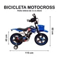 thumbnail image 2 of Bicicleta Infantil Azul R16 Tipo Moto con Cansta y Ruedas Entrenadoras 3-6 Años, 2 of 4