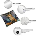thumbnail image 6 of Creowell Pillow Covers Decorative Pillowcases Galaxy Celestial Fox with Star Design, Holiday Farmhouse Throw Pillow Case Hidden Zippered Square Cushion Cover for Sofa Bedroom Home Decor White, 6 of 7