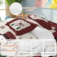 thumbnail image 2 of Christmas Snowman Bedding Duvet Cover Set King Size 4 Pieces and Snowflake Red and Black Buffalo Plaid Bedding Set with Zipper Closure, 1 Comforter Cover 92x106 Inches 1 Flat Sheet & 2 Pillow Cases, 2 of 7