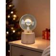 thumbnail image 1 of Lámpara de mesa pequeña inalámbrica: luz LED recargable para decoración del hogar de Navidad, regalo ideal para parejas dormitorio mesita de noche (copo de nieve), 1 of 5