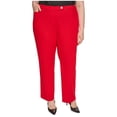 thumbnail image 1 of Calvin Klein Womens Mid Rise Straight Leg Casual Trouser Pants, Red, Plus Size, 20W, 1 of 1