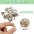 thumbnail image 2 of Uxcell 60Pcs Conchas de Capiz 1.5cm/0.6" Conchas Naturales Redondas con 2 Agujeros para Decoración de Manualidades DIY, Natural, 2 of 6